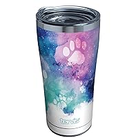 Tervis Paw Prints Triple Walled Insulated Tumbler Travel Cup Keeps Drinks Cold & Hot, 20oz Legacy, Stainless Steel