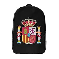 Spain Logo 17 Inches Unisex Laptop Backpack Lightweight Shoulder Bag Travel Daypack