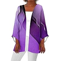 Tops for Women Womens Summer Tops Casual Womens Clothes Floral Blouses for Women Blazers for Women Fashion Casual Women’S Tops Hawaiian Outfits for Women Womens Clothes White Purple XL