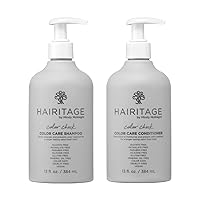 Hairitage Color Check Moisturizing Shampoo - UV Protection for Color Treated Hair - Prevent Color Washout + Fading + Color Check Moisturizing Conditioner - Moisturize + Protect Colored Hair- 13oz
