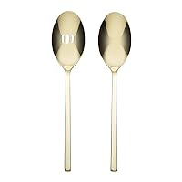 Oneida Allay Champagne Everyday 2 Piece Serving Spoon Set, 2 Count, Metallic