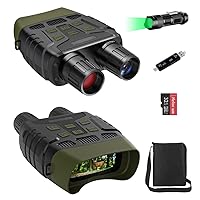 Night Vision Goggles, Night Vision Binoculars 1080P Viewing 984ft in 100% Darkness for Day and Night Vision Hunting, Wildlife Watching, Monitoring, with Flashlight, Card Reader and 32GB Card
