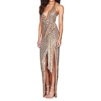 Women Fashion Sexy Sleeveless Tassel Sparkling Party Cocktail Evening Dress Dress Dress Long in Back Short in Front