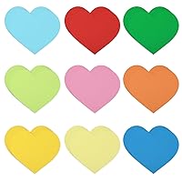 72pcs 6x5.2 Inch Heart Paper Cutouts, 9 Colors Large Heart Shaped Cardstock Double-Sided Love Heart Cut Outs Valentine's Day Crafts for Kids Classroom Bulletin Board Decoration