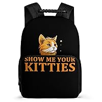 Show Me Your Kittie's 16 Inch Backpack Laptop Backpack Shoulder Bag Daypack with Adjustable Strap for Casual Travel