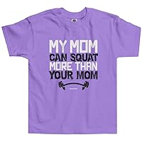 Threadrock Little Girls' My Mom Can Squat More Than Your Mom Toddler T-Shirt