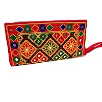 RED Handbag purse wallet for women beige