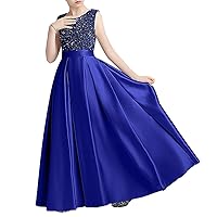 Kids Girls' Dress Sequins Swing Dress Wedding Occasion Maxi Sleeveless Princess Cute Dresses Fit 2-13 Years 2024