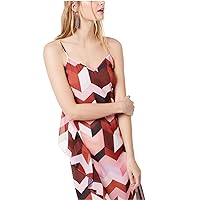 Women's Geometric-Print Layered Slip Dress (Italia Patchwork, X-Small)