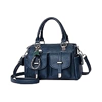 PU Leather Boston Bags for Women, Fashion Soft Top Handle Handbag Large Capacity Crossbody Shoulder Bag Purses Satchel