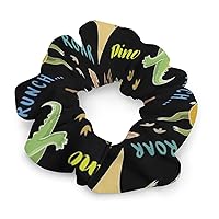 Cute Cartoon Dino Cute Colors Elastic Hair Bands Scrunchy Ties Soft Ponytail Holder Fashion for Women No Damage