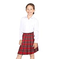 Girls Box Pleated All Round Elasticated Waist Skirt School Uniform Kids Skirt