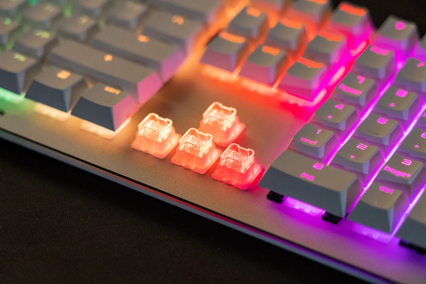 Cherry MV 3.0 Viola Wired Mechanical Gaming Keyboard. RGB Backlight with Cross Linear Viola Switches. from The Makers of The MX Switch. (Black)