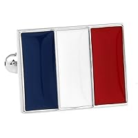 France Flag French Pair Cufflinks in a Presentation Gift Box & Polishing Cloth