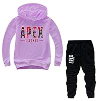 Kids/Toddlers Pullover Sweatshirt APEX Legends Hoodie and Sweatpants Suit,Boys Girls Hooded Sweat Suit Cozy Tracksuit