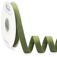 Ribbli Sage Velvet Ribbon Double Faced 1/2 Inch 10-Yard Spool Spring Moss Ribbon Use for Christmas Tree Ornaments Gift Wrapping Wreath Decoration Wedding Boutonnieres