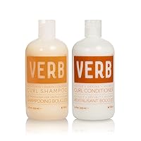 Curl Shampoo & Conditioner Duo - Mild, Cleanse, and Smooth Curl Defining Shampoo for Frizzy Hair + Soften, Define and Hydrate Frizz Control Conditioner - Vegan With No Harmful Sulfates