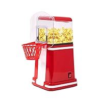 Hot Air Popcorn Popper, Electric Popcorn Maker, Mini Popcorn Machine with Basketball Hoop, for Party, Home and Family