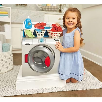 Little Tikes First Washer Dryer - Realistic Pretend Play Appliance for Kids, Interactive Toy Washing Machine with 11 Laundry Accessories, Unique Toy, Ages 2+