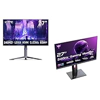 KTC 27 OLED Monitor - 1440p 240hz Monitor 0.03ms GTG, Type-C 65W, Built-in Speakers 136% sRGB 27-inch Gaming Monitor 240Hz Monitor with 111% sRGB, Height Adjustable and Tilt Swivel Pivot, FreeSy
