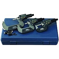 Fowler 54-860-103-1, Digital Coolant Resistant Micrometer Set with 0-3