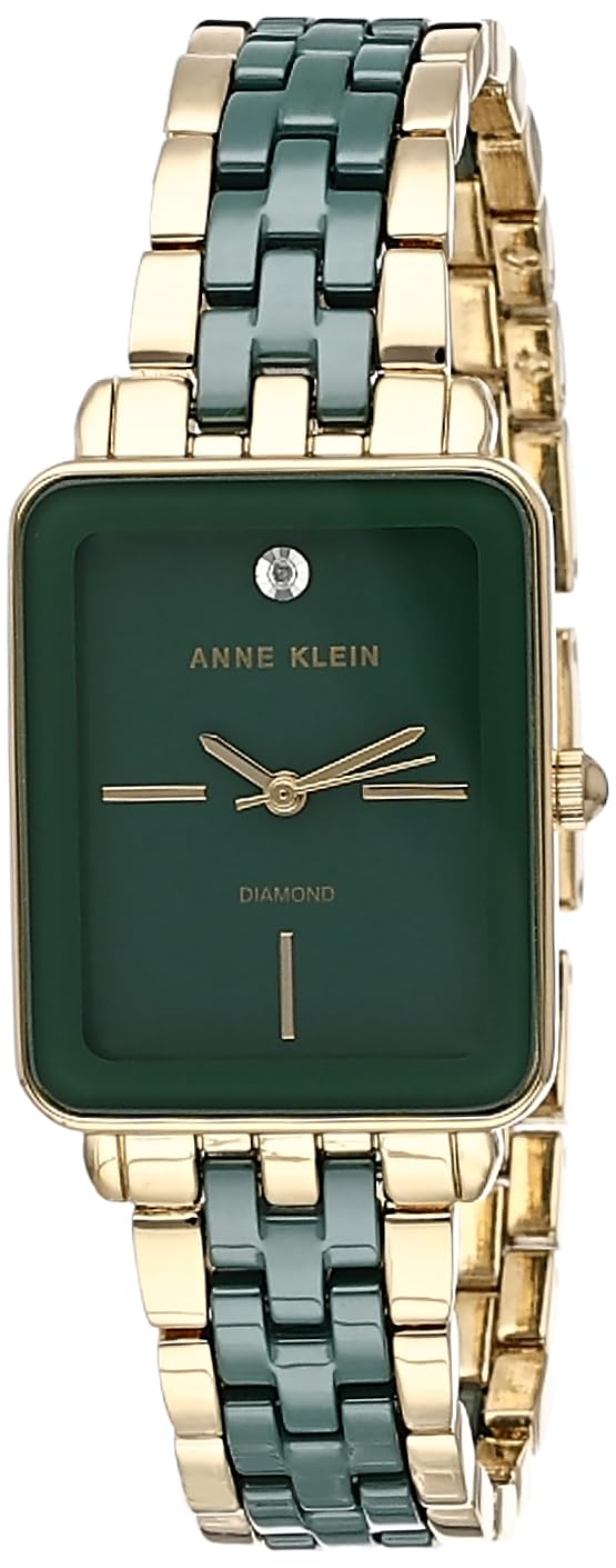 Anne Klein Women's Genuine Diamond Dial Ceramic Bracelet Watch