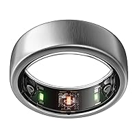 Oura Ring Gen3 Horizon - Brushed Titanium - Size 8 - Smart Ring - Size First with Oura Sizing Kit - Sleep Tracking Wearable - Heart Rate - Fitness Tracker - 5-7 Days Battery Life
