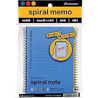 N670AX3 Spiral Notebook, A6, Pack of 3
