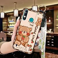 Lulumi-Phone Case for Itel A56/A56 Pro, Dirt-Resistant Wristband Protective Anti-Knock Soft case Cute Waterproof Lanyard Ring Anti-dust Durable Silicone Fashion Design Kickstand