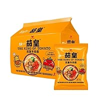 YUYONGTANG Eggplant King Tomato Noodles Bag Noodles 128g 5 bags carefully selected for better cooking flavor, 0.0353 Ounce
