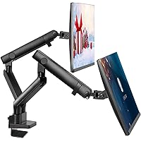 Dual Monitor Arm, Dual Monitor Mount, Dual Monitor Desk Mount up to 32 Inch Computer Screens, Dual Monitor Stand VESA Mount, Monitor Mount & Monitor Arms for 2 Monitors, Computer Monitor Arms in Black