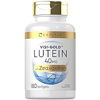Carlyle Lutein and Zeaxanthin 40 mg | 180 Softgels | Eye Health Vitamins | Non-GMO & Gluten Free Supplement