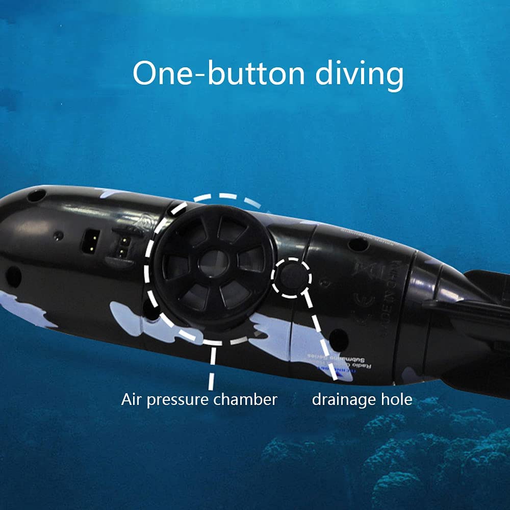 QIYHBVR Mini 5.9” Electric Submarine Toy Pool Toy Bath Toy SUB Water Toy Military Submarine Model Toy Bathtub Submarine Floating Toy for Kids