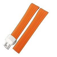 Rubber Watchband 21mm Silicone Strap Fit for Patek AQUANAUT Philippe 5164A 5167A Metal Pins Watch Belt