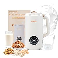 Anatole Nut Milk Maker 35oz 1000ml Almond Milk Machine 8-In-1 Automatic Soy Oat Cow Plant-Based Milk Homemade Dairy-Free Beverages with 10 Stainless Steel Blades 12 Hours Timer