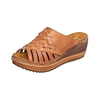 Antelope Women's Leather Wedge Mules Sandals - Paley