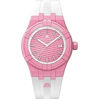 Maurice Lacroix AIKON #Tide Light Pink White 40mm Swiss Quartz Watch with Diamonds AI2008-EEEE1-3A0-0