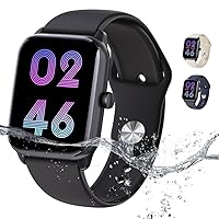 (2024 New) Smartwatch, Bluetooth 5.4 Calling Function, iPhone/Android Compatible, Activity Tracker, Pedometer, 1.94 Inch Large Screen, IP68 Waterproof, Long Lasting Battery, Wristwatch, Custom Dial,