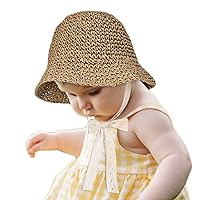 Little Girl Kids Summer Straw Hat,Toddler Girls Wide Brim Floppy Beach Sun Visor Hat,Girl's Sun Hat