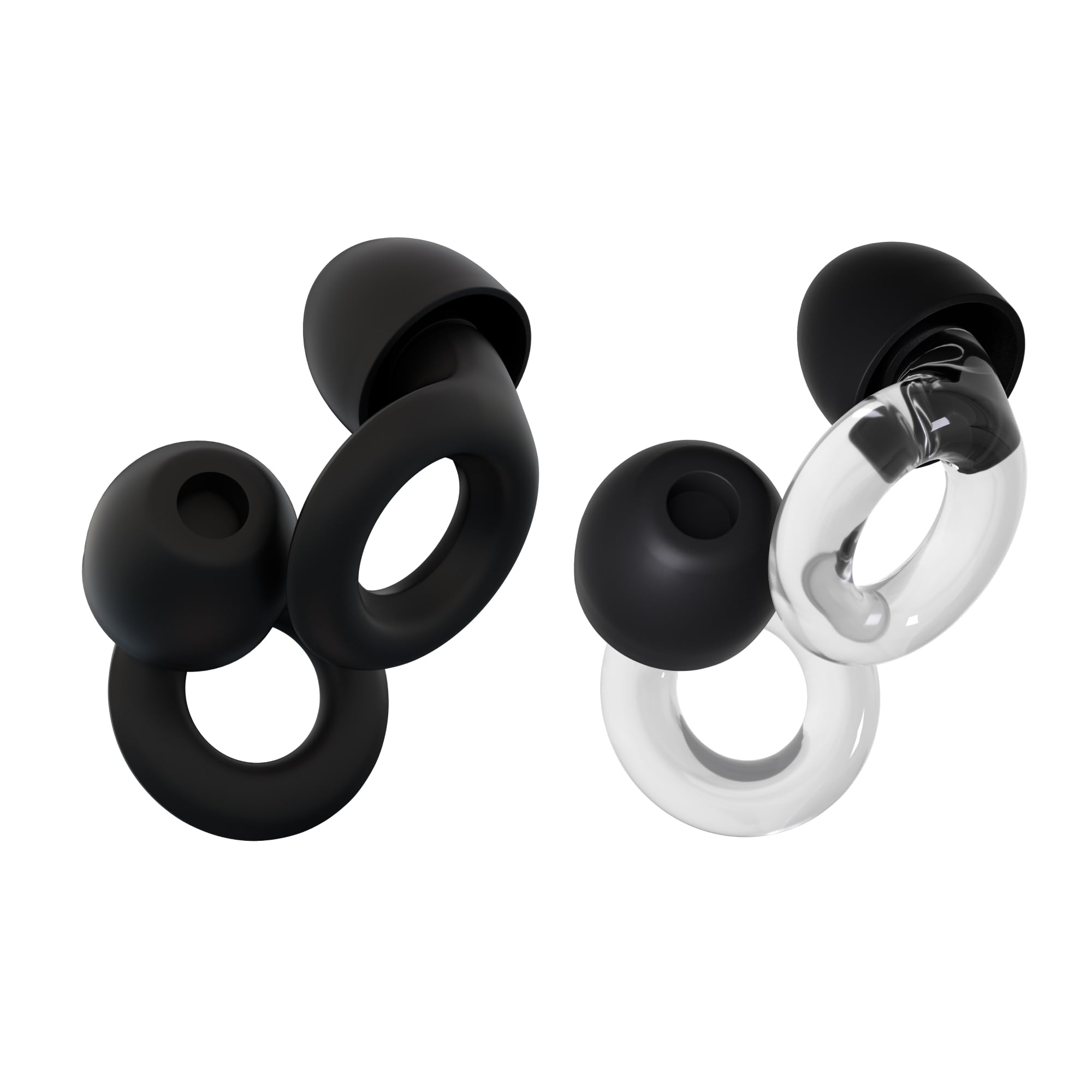 Loop Earplugs Everyday Bundle (2-Pack) – Loop Quiet (Black) + Loop Engage (Crystal) | Reusable Ear Plugs for Sleep, Focus, Noise Sensitivity, Socializing & More | 27 dB/16 dB Noise Reduction