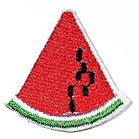 Kleenplus Mini Red Watermelon Cartoon Patch Embroidered Iron On Badge Sew On Patch Clothes Embroidery Applique Sticker Fabric Sewing Decorative Repair