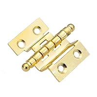 Zhong 2Pcs Gold Furniture Decorative Hinges Cabinet Door Luggage Crown Hinge 8 Holes Decor for Vintage Wooden Jewelry Box 40mm