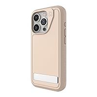 ZAGG Everest Snap iPhone 15 Pro Case with Kickstand - Drop Protection (20ft/6m), Triple-Layer Textured Cell Phone Case, No-Slip Design, MagSafe Phone Case, Sand Gray