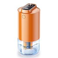 Portable Mini Humidifier,Auto-Purification,250ml Small Cool Mist Humidifier for Car Auto On/Off, Personal Desktop Humidifier for Baby Bedroom Travel Office,Built-in Battery,2 Mist Modes,Orange