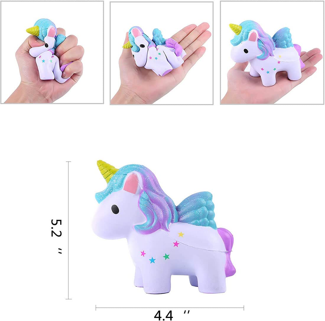 AOLIGE Unicorn Squishy Fidget Toys Gifts Kids Party Favors Slow Rising Kawaii Cute Squishies for Kids Stress Reliever