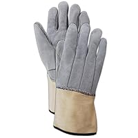 MAGID T4500DCWL WeldPro Full Leather Welding Gloves, 10, Tan Gray, Large (Pack of 12)