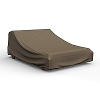 Budge P2A01BTNW3 StormBlock Hillside Double Patio Chaise Lounge Cover Premium, Outdoor, Waterproof, Black and Tan Weave