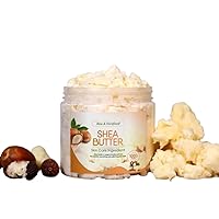 Raw Shea Butter - 1 lb - 100% Pure Unrefined African Shea Butter - Organic Shea Butter for Skin and Hair - Skin Moisturizer for Body and for Soap Making Base and DIY Lotion (White)