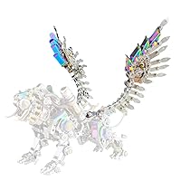 3D Metal Puzzles Model for Adults, 1 PairMetal Assembly Tiger Wings Mechanical Crafts for Home Decor - X (Only Wings)