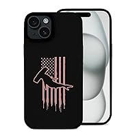 Hammerhead Shark American Flag Phone Cases Cute Fashion Protective Cover Microfiber Leather Shell Compatible with iPhone 15 iPhone 15 Plus iPhone 15 Pro iPhone 15 Pro Max